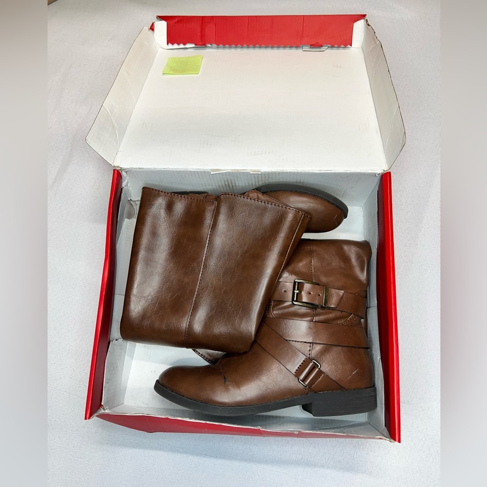 Style & Co, Lolah Cognac riding boots, women’s size 6.5